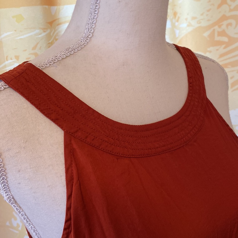 RACHEL ZOE HALTER SILKY MAXI DRESS SIZE 6 TERRACOTTA - Picture 4 of 7